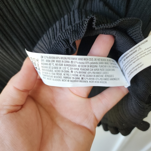 English Factory Ruffle Edge Rib Tank In Black Size Medium - Picture 7 of 12